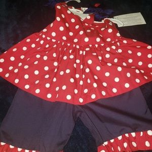 Polkadots A-line Pants Set